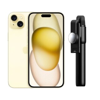 Foto 1 | Foto 1 | Iphone 15 Plus 128gb Amarillo E-sim Reacondicionado + Baston Bluetooth