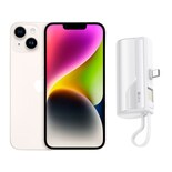 Iphone 14 Plus 128gb Blanco Chip Reacondicionado + Mini Power Bank