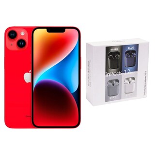 Foto 1 | Foto 1 | Iphone 14 Plus 128gb Rojo E-sim Reacondicionado + Audífonos Genéricos