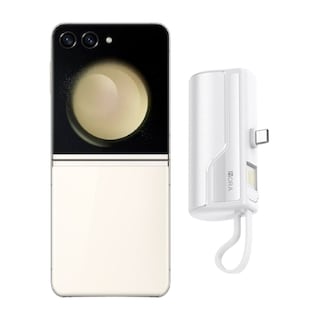 Foto 1 | Foto 1 | Galaxy Z Flip 5 256gb Crema Reacondicionado + Mini Power Bank