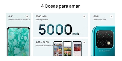 Foto 3 | Foto 3 | Celular Huawei Nova Y60 Dual Sim 4gb Ram 64gb Rom color Negro Reacondicionado