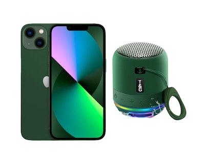 Foto 1 | Foto 1 | Iphone 13 Apple de 128gb Verde más Mini Bocina Reacondicionado