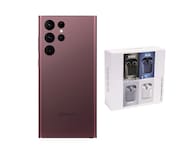 Celular Galaxy S22 Ultra Reacondicionado 128gb Color Borgoña Más Audífonos Genéricos