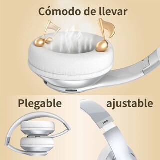 Foto 2 | Foto 2 | Audífonos De Diadema Inalámbricos Bluetooth Lab.g Plata