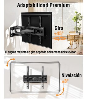 Foto 2 | Foto 2 | Soporte De Pared Para Tv/monitor Elived 26-65 Pulgadas Negro