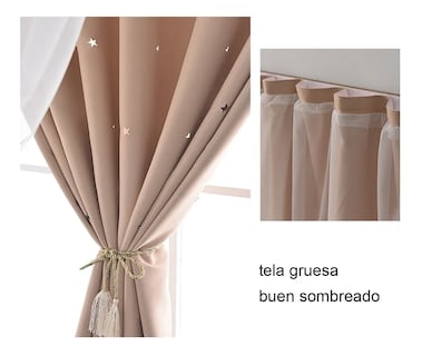 Foto 3 | Foto 3 | Cortinas Malubero 1.25 x 2.1 m color Beige 2 Piezas