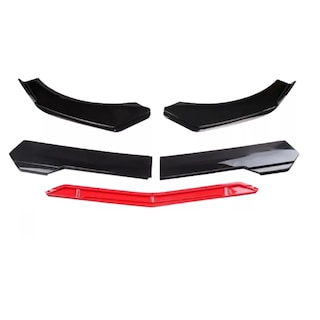 Foto 1 | Foto 1 | Lip Delantero Filofacia Splitter Auto Universal Eo Safe Imports Esi-13476 Rojo 5 Piezas