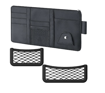 Foto 1 | Foto 1 | Bolsa Organizadora De Cuero Para Visera De Coche Multiusos