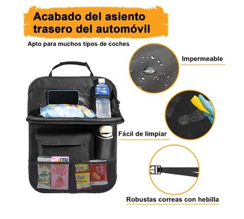 Foto 3 | Foto 3 | Organizador Para Asiento Trasero Auto Coche Mesa Bolsa 2 Pzs