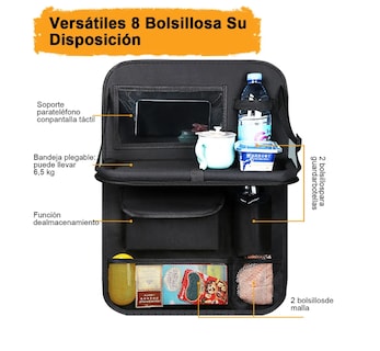 Foto 4 | Foto 4 | Organizador Para Asiento Trasero Auto Coche Mesa Bolsa 2 Pzs