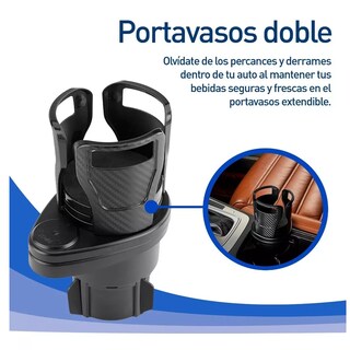 Foto 2 | Foto 2 | Organizador Portavasos Automóvil Bebidas Universal Ajustable Eo Safe Imports Esi-12313 Negro