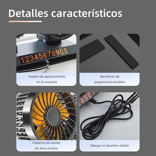 Foto 3 | Foto 3 | Ventilador Para Auto De 3 Cabezas Ajustables Portátil 12v Eo Safe Imports Esi-19980 Gris