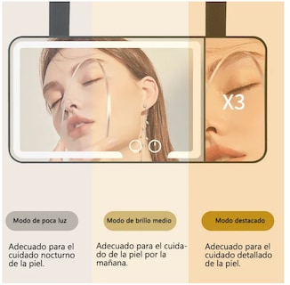 Foto 4 | Foto 4 | Espejo De Maquillaje De Visera De Coche Con 3 Modos Luz Led
