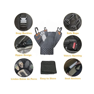 Foto 2 | Foto 2 | Funda Impermeable Malubero Cubre Asiento para Mascotas Perro de Auto color Gris