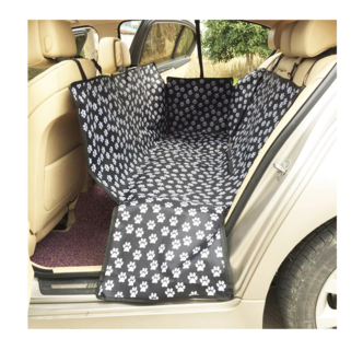 Foto 2 | Foto 2 | Funda Impermeable para Asiento de Auto de Mascota Negro con Huellas Blancas