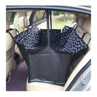 Foto 4 | Foto 4 | Funda Impermeable para Asiento de Auto de Mascota Negro con Huellas Blancas