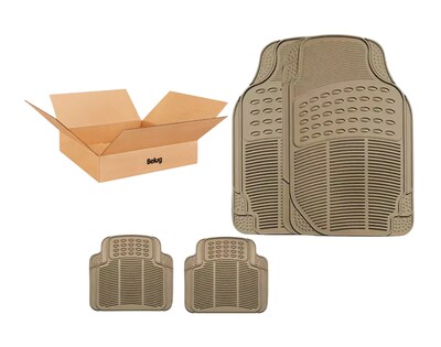 Foto 1 | Foto 1 | 1 Juego Tapetes 4 Pzs Uso Rudo Auto Camioneta Universal Beige