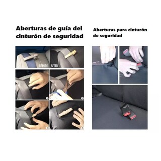 Foto 2 | Foto 2 | Juego De Fundas Para 5 Asientos De Automóvil, 9 Piezas Esi-6050-1 Rojo