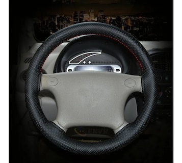 Foto 3 | Foto 3 | Funda De Volante De Piel Genuina Perforada Gris 38 Cm