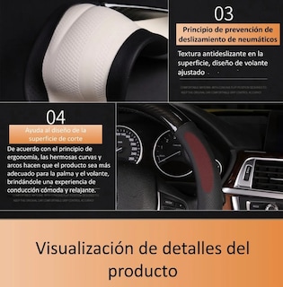 Foto 3 | Foto 3 | Funda para Volante Malubero color Negro Fibra de Carbono Forma Redondo