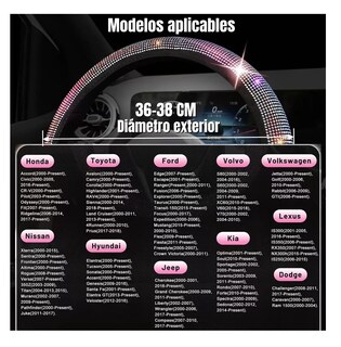 Foto 5 | Foto 5 | Accesorios De Auto Con Funda De Volante Para Mujer