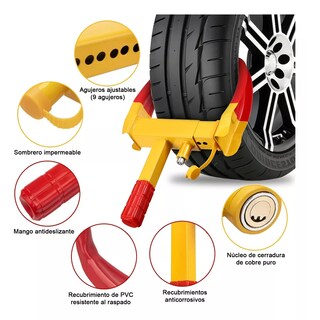 Foto 2 | Foto 2 | Candado Araña Inmovilizador Para Llanta Antirrobo Resistente Eo Safe Imports Esi-13818 Multicolor