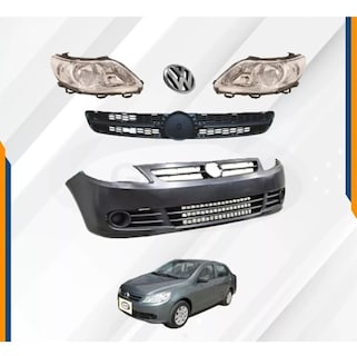 Foto 2 | Foto 2 | Fascia Gol Saveiro 09 10 11 12 13 Parrilla Y Faros Cromo