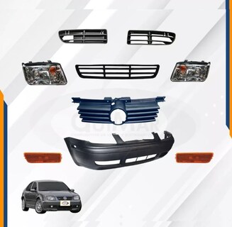 Foto 2 | Foto 2 | Kit Jetta A4 99-07 Faros Ámbar y Facia Completa y Emblema