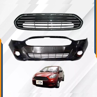 Foto 2 | Foto 2 | Fascia Del Ford Figo 16 17 18 Con Parrilla Moldura Cromo