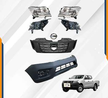 Foto 2 | Foto 2 | Fascia Np300 Con Faros Cromo Y Parrilla Gris