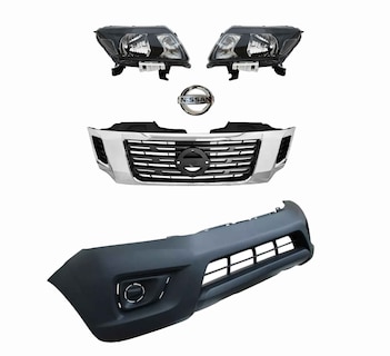 Foto 1 | Foto 1 | Fascia Np300 Con Faros Negro Y Parrilla Cromo