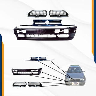 Foto 2 | Foto 2 | Fascia Delantera Golf A3 93-98 Con Neblieneros Y Parrilla