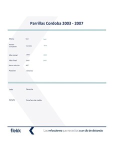 Foto 2 | Foto 2 | Parrillas, Marco Y Molduras De Parrilla, Seat Ibiza, Derecha, 2003 Al 2007