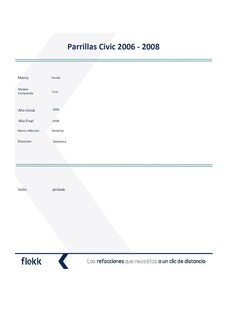 Foto 2 | Foto 2 | Parrillas, Marco Y Molduras De Parrilla, Honda Civic, 2006 Al 2008