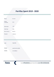 Foto 2 | Foto 2 | Parrillas, Marco Y Molduras De Parrilla, Chevrolet Spark, Izquierda, 2019 Al 2020