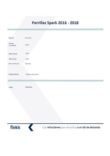 Foto 2 | Foto 2 | Parrillas, Marco Y Molduras De Parrilla, Chevrolet Spark, Derecha, 2016 Al 2018