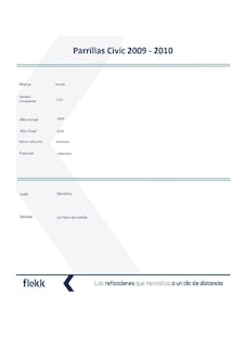 Foto 2 | Foto 2 | Parrillas, Marco Y Molduras De Parrilla, Honda Civic, Derecha, 2009 Al 2010