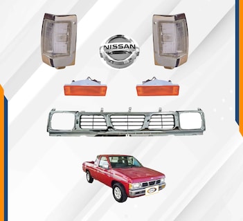 Foto 2 | Foto 2 | Parrilla Nissan D21 Cromada Con Cuartos Y Logo