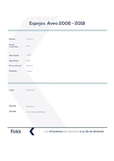 Foto 2 | Foto 2 | Espejo Derecha Chevrolet Aveo 2008-2018
