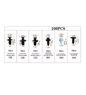 Foto 2 | Foto 2 | Kit 100 Grapas Universal Automotrices 6 Modelos más Quitagrapas Eo Safe Imports Esi-7299 Multicolor