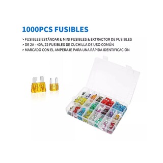 Foto 2 | Foto 2 | Kit 1000 Piezas Fusibles Automotrices con Caja Eo Safe Imports ESI-12425 Multicolor
