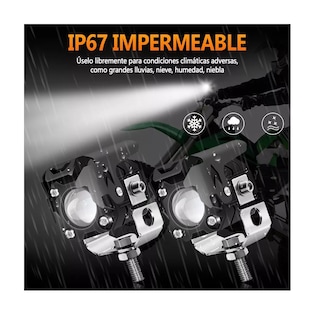 Foto 3 | Foto 3 | Par Faros De Lupa 60w Luz Spot Doble Color para Auto Moto Eo Safe Imports Esi-12754 Negro