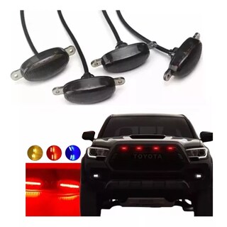 Foto 2 | Foto 2 | Kit 4 Luz Led Parrilla Universal Raptor Ámbar Con Cable Eo Safe Imports Esi-15548 Rojo