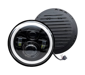 Foto 1 | Foto 1 | Faros Delanteros Led H4 Halo de Ángel para Wrangler Jeep Vocho