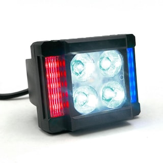 Foto 2 | Foto 2 | Faro Auxiliar Cuadrado 4 Led Estrobo, Alta, Baja Para Motocicleta