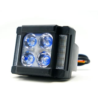 Foto 6 | Foto 6 | Faro Auxiliar Cuadrado 4 Led Estrobo, Alta, Baja Para Motocicleta