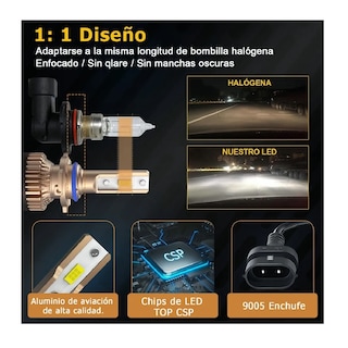 Foto 3 | Foto 3 | Kit Bombillas de Luz Alta o Baja 9006 Eo Safe Imports ESI-2794 color Dorado