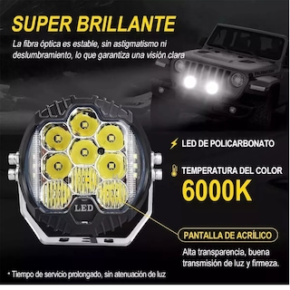 Foto 4 | Foto 4 | Par de Faros LED Eo Safe Imports Esi-8072 Superpotente Redondo 5'' Negro