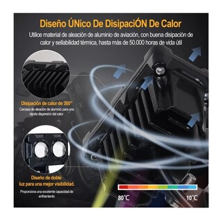 Foto 5 | Foto 5 | Faros de Lupa Doble Belug color Spot Luz Universal 28000 Lúmenes Negro