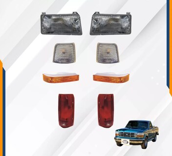 Foto 2 | Foto 2 | Faros Ford F-150 92 93 94 95 96 Con Cuartos Y Calaveras